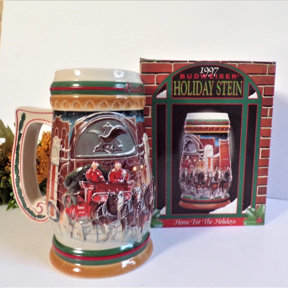 New Budweiser Holiday Stein 1997